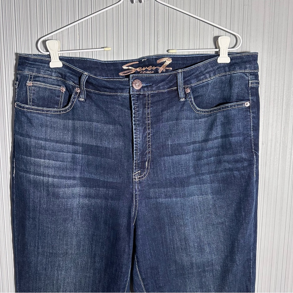 Seven7 straight leg raw hem fashion jeans women’s 16 - Picture 3 of 11